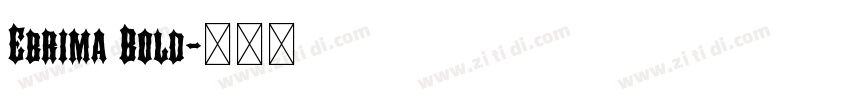 Ebrima Bold字体转换